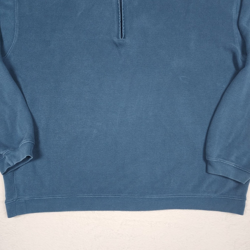 Woolrich Sweatshirt Mens XXL Blue Quarter Zip Fleece Mock Neck Outdoor Hiking - Picture 3 of 8